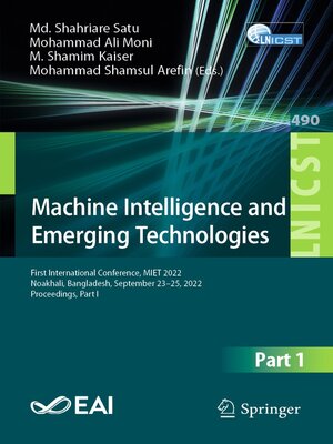 cover image of Machine Intelligence and Emerging Technologies